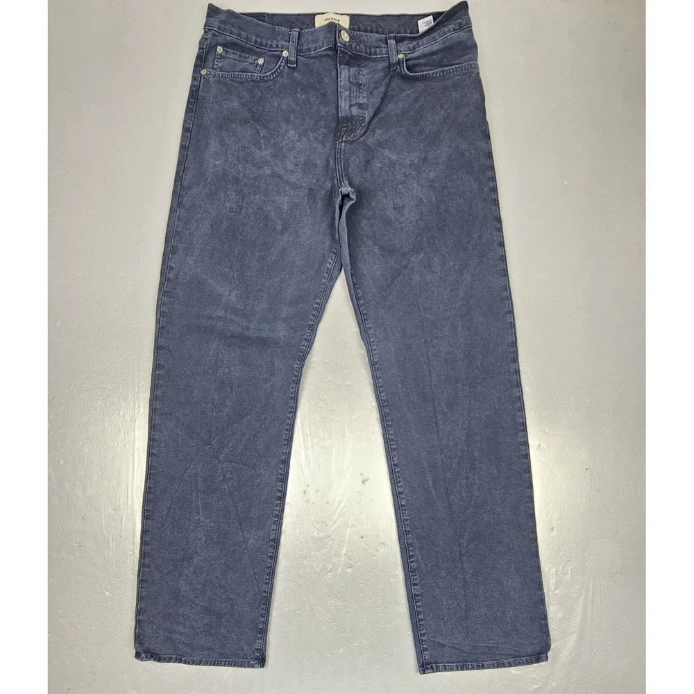 Baldwin Jeans Mens 34x32 Brennan Modern Straight Dark‎ Wash Designer Denim